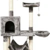 Arbre A Chat Gris à Trois Niveaux 55'' - Aristokatz