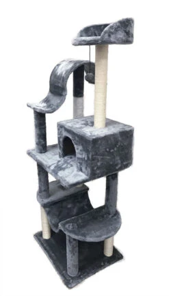 Arbre à Chat Gris à 5 Niveaux 60.5” - Burgham