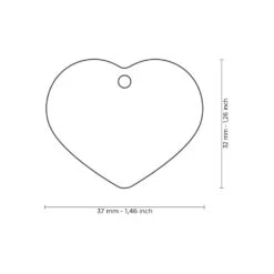 Médaille Pour Animaux Grand Coeur Laiton Doré - MyFamily -ANIMOBOUFFE SOLDES Tg1016 3 optimize