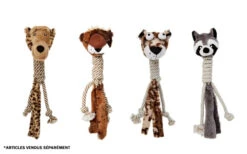 Peluche Animaux Au Long Cou Avec Corde Pour Chiens - Büd'z