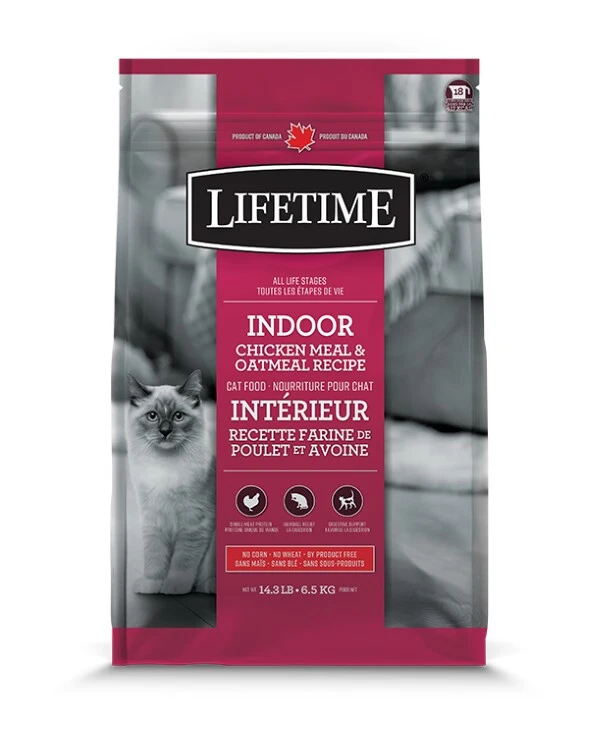 Nourriture Pour Chats D'intérieur Au Poulet Et Avoine - Lifetime 1 Nourriture Pour Chats D'intérieur Au Poulet Et Avoine - Lifetime