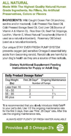 Supplément Alimentaire Huile Oméga-3 Fortifié - WellyTails -ANIMOBOUFFE SOLDES ga2256 2 optimize