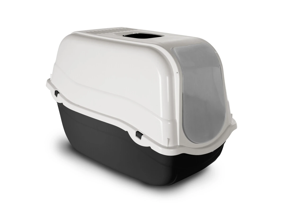 Ensemble De Litière Roméo Avec Couvercle Gris Foncé Pour Chats - Bergamo 1 Ensemble De Litière Roméo Avec Couvercle Gris Foncé Pour Chats - Bergamo