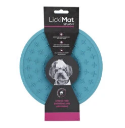 Tapis De Léchage En Silicone Turquoise Avec Ventouse - LickiMat