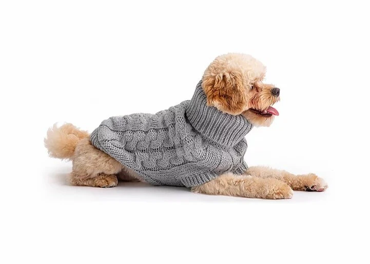 Chandail De Laine Gris Pour Animaux - Go Fresh Pet 2 Chandail De Laine Gris Pour Animaux - Go Fresh Pet - Image 2