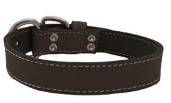 Collier Brun En Cuir Simple Pour Animaux - Arizona