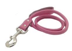 Laisse En Cuir Rond Rose - Arizona